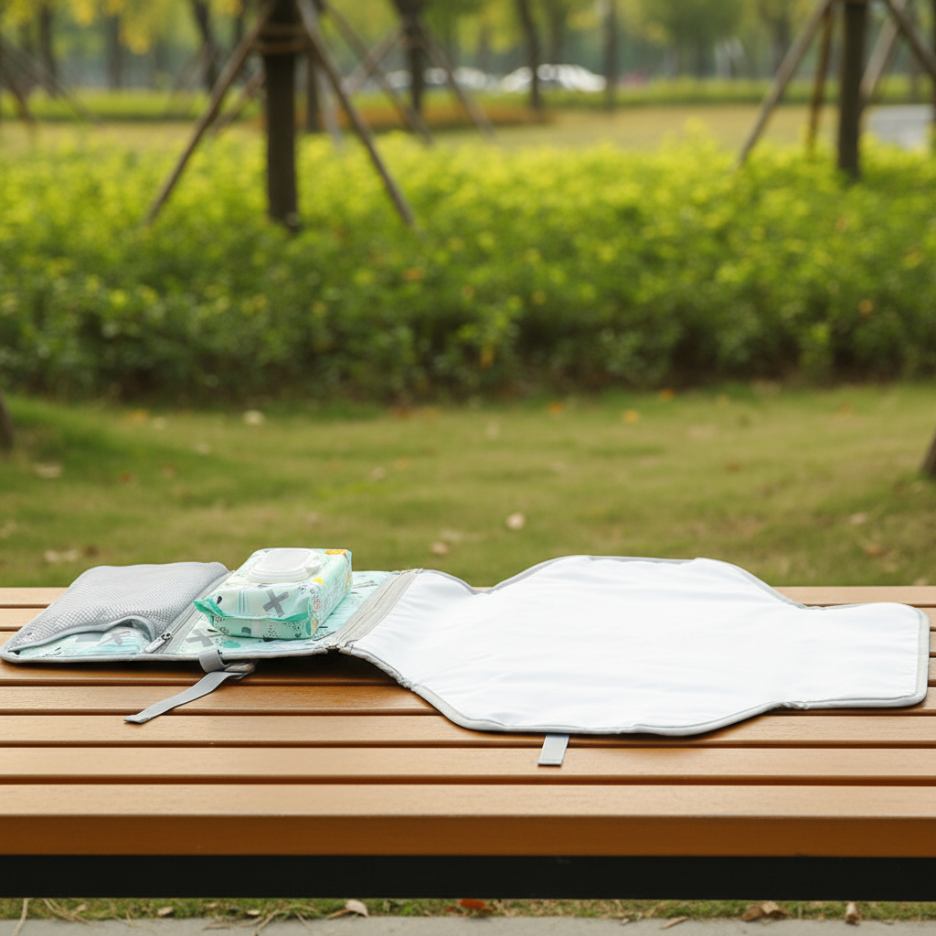 Banc parc bleu