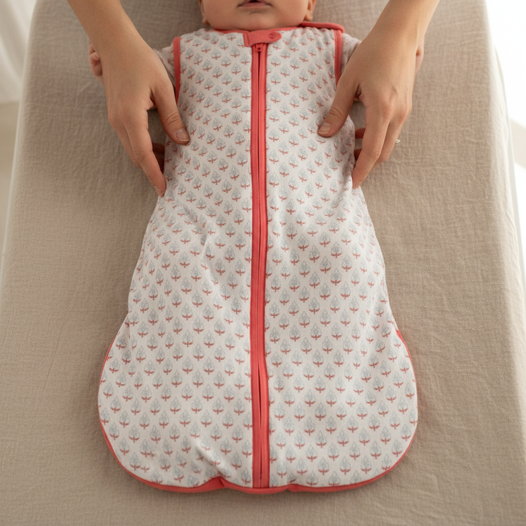 Parent enfile sac